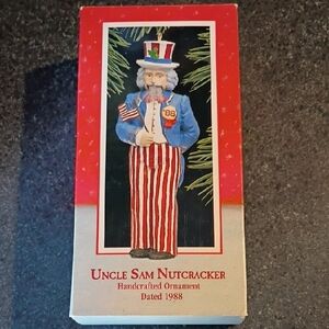 Hallmark Uncle Sam Nutcracker Ornament - Red, White, Blue
